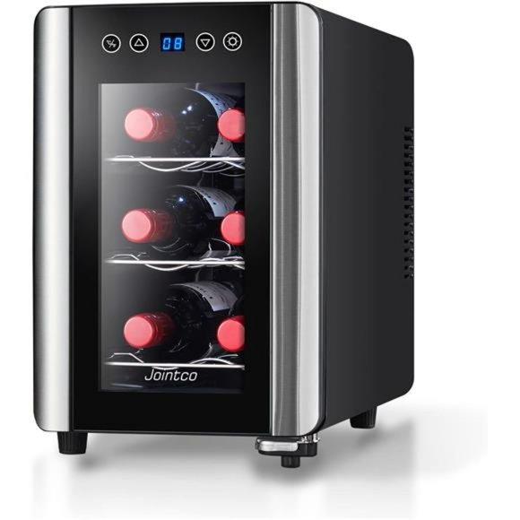 Kitchen 6 Bottle Thermoelectric Mini Fridge Freestanding Wine Cooler